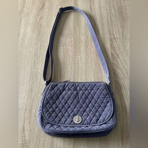 PREOWNED … VERA BRADLEY Quilted Charcoal Shoulder Bag